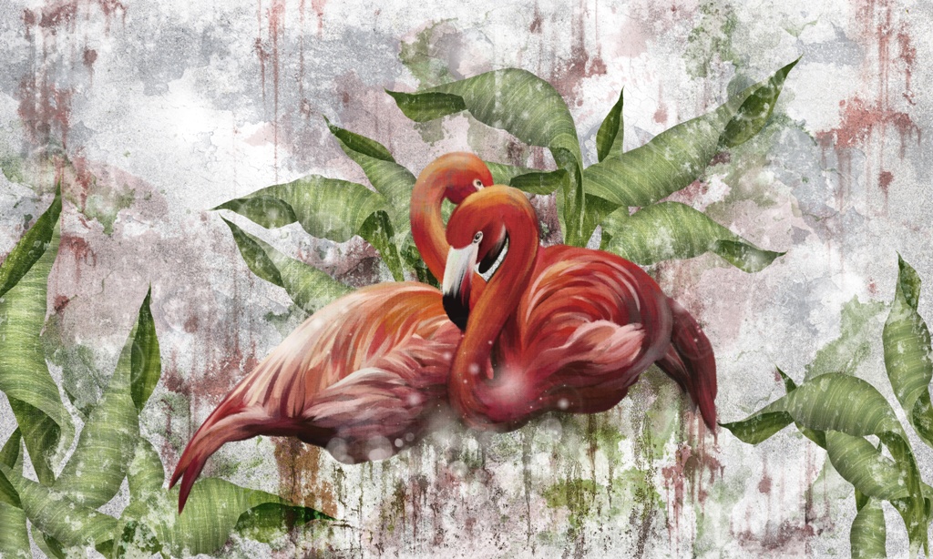 Fototapeta Para Czerwonych Flamingów_455675390