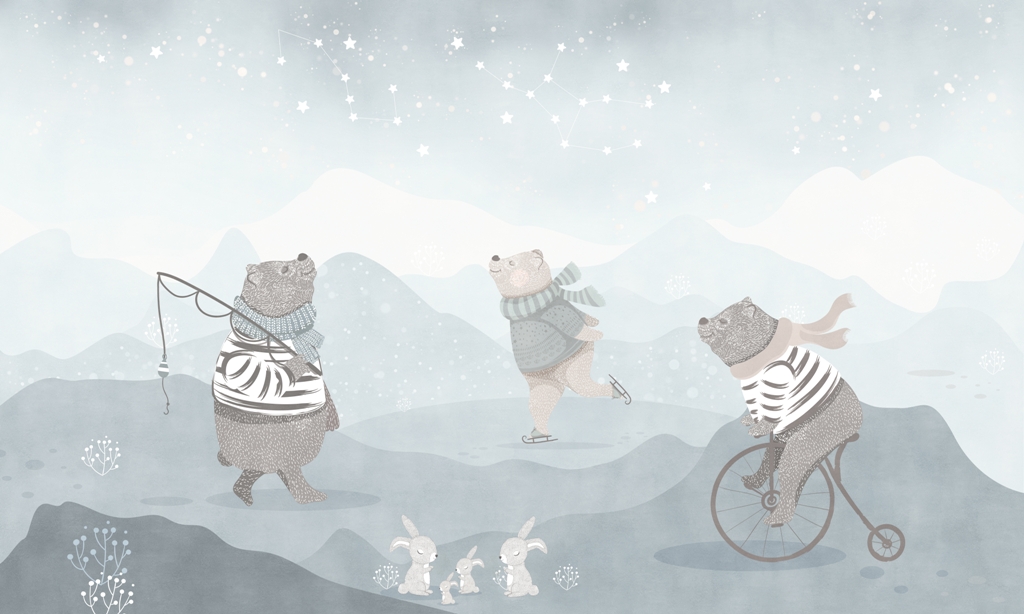Fototapeta Misie w Szalikach_2241756987'