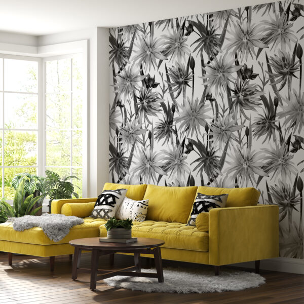 Fotobehang Zwarte Bloemen