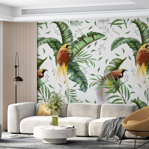 Paradijsvogels Fotobehang