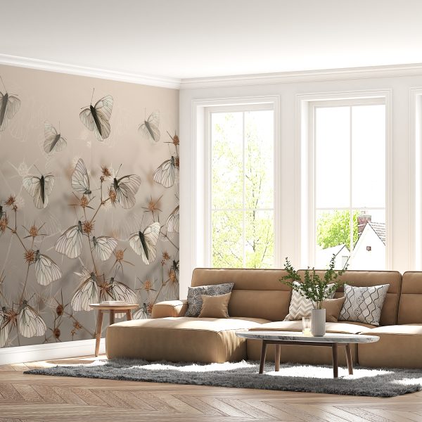 Fotobehang Witte Vlinders