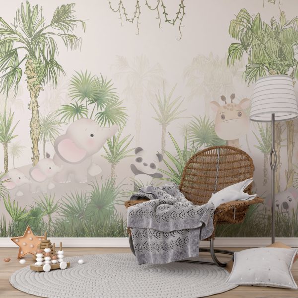 Muurschildering Wilde dieren
