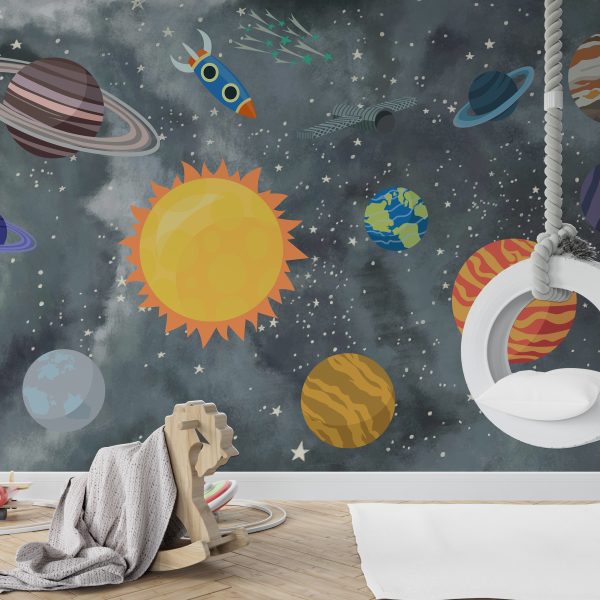 Muurschildering Gekleurde Kosmos