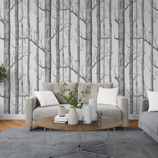Fotobehang Muur van Bomen