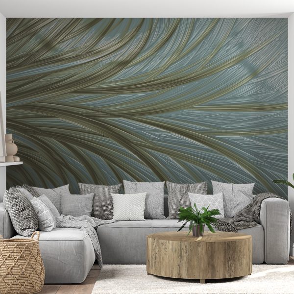 Fotobehang Groen en Blauw