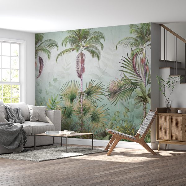 Fotobehang Groene Palmbomen