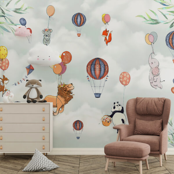 Behang Ballonnenregen