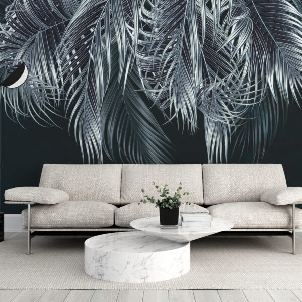 Fotobehang Zilveren Palm