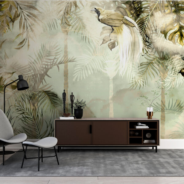 Fotobehang Gouden Jungle