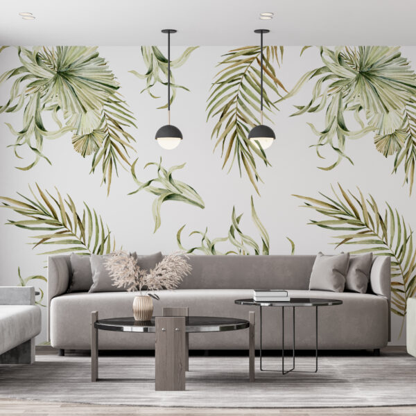 Groene palmboom Fotobehang
