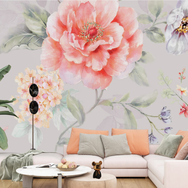 Fotobehang Delicate Roze Bloem
