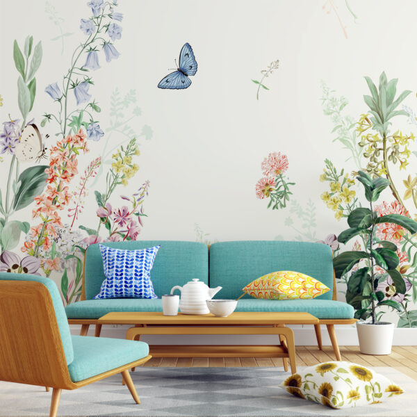 Fotobehang Blauwe Vlinder