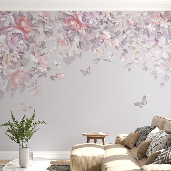 Roze bloem Fotobehang