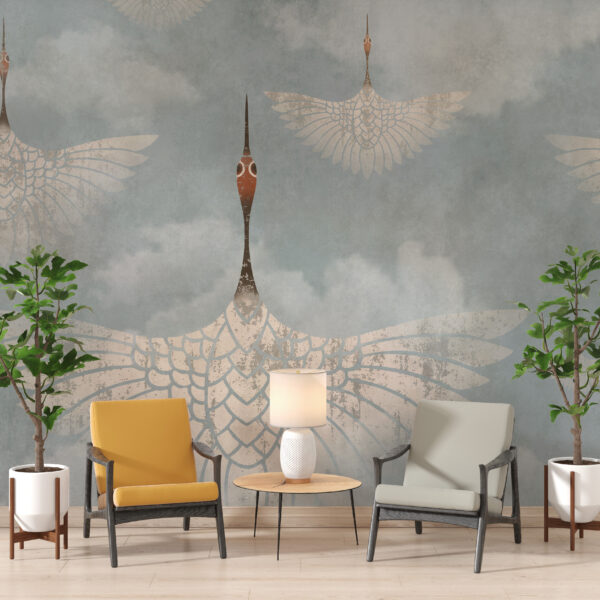 Fotobehang Vogels in de vlucht