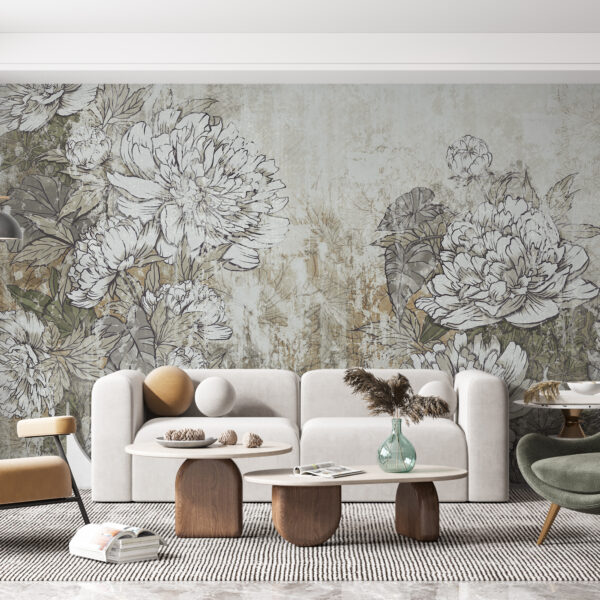 Fotobehang Encrusted Peonies