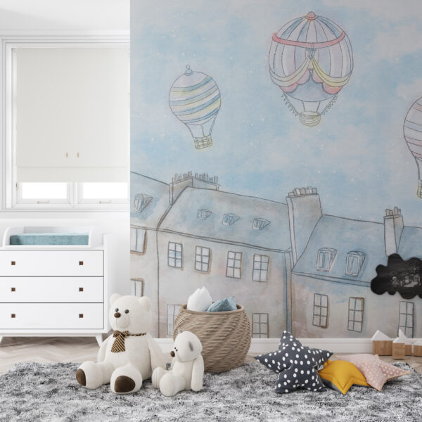 Behang Ballonnen over de Stad