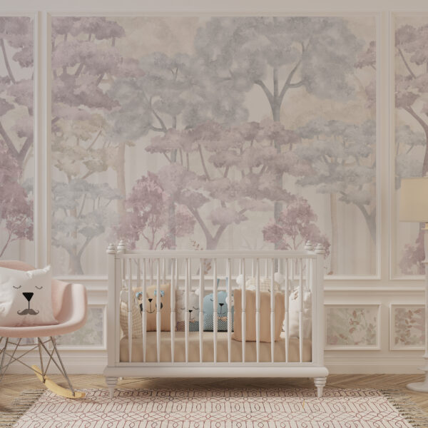 Fotobehang Bos in Pastels