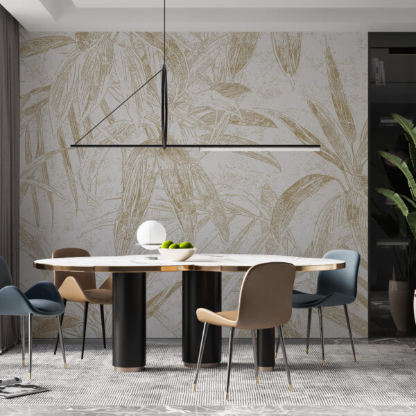 Fotobehang Bladeren in Beige