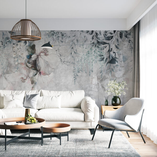 Fotobehang Geschilderde Bloem