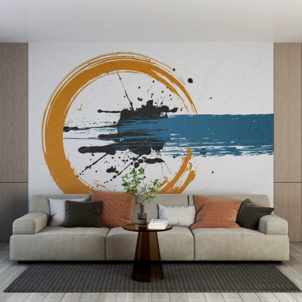 Fotobehang Oranje Cirkel