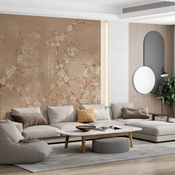 Fotobehang Bloemen in Bruin