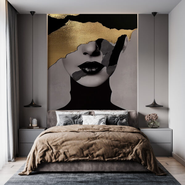Fotobehang bedekt met goud