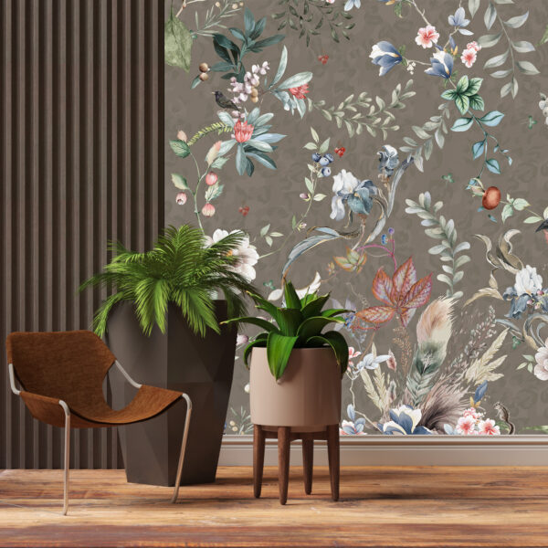 Fotobehang Bloemen en bessen