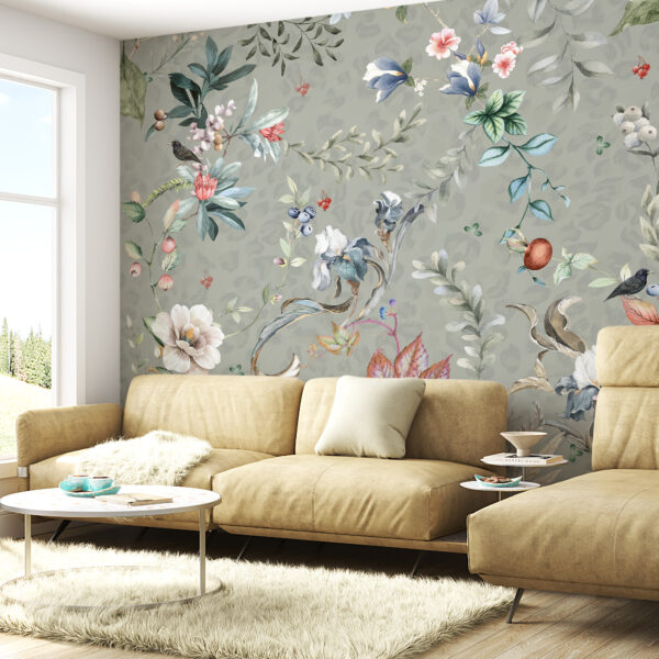 Fotobehang Bloemen en Bladeren