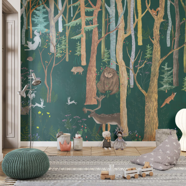 Fotobehang Dierenbos