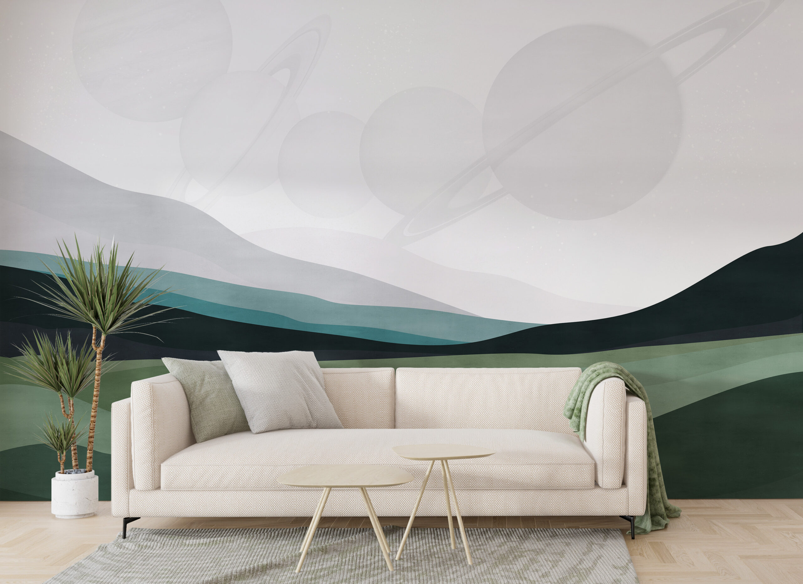 Fotobehang Planeten Minimalistisch