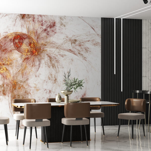 Fotobehang Bloemen in Roze en Goud