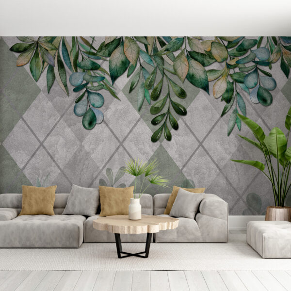 Fotobehang tropische geometrie