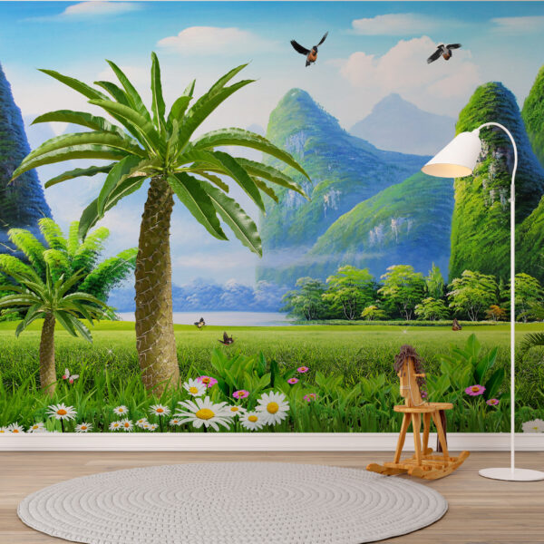 Groen paradijs Fotobehang