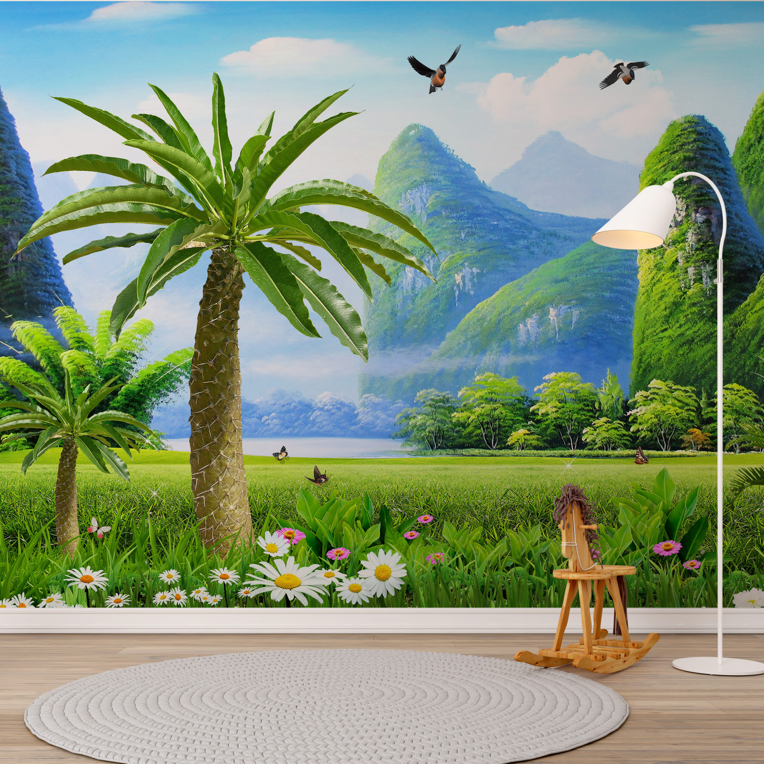 Groen paradijs Fotobehang