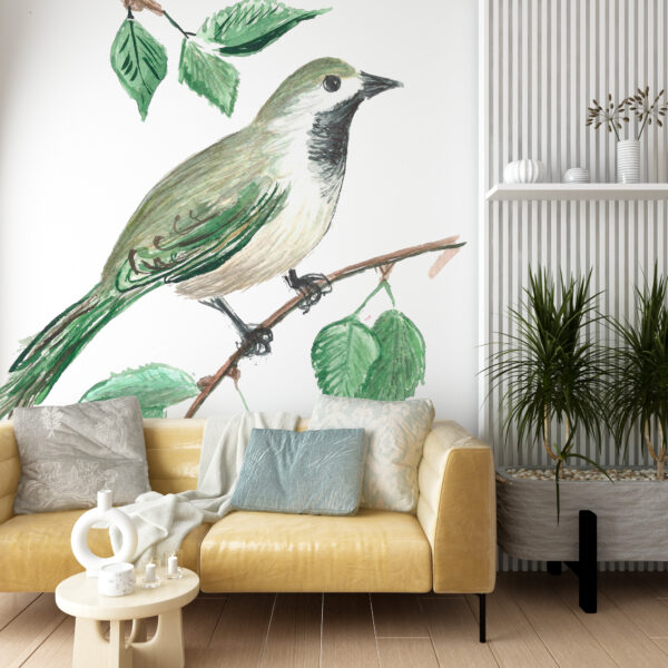 Fotobehang Vogel op een Boomtak