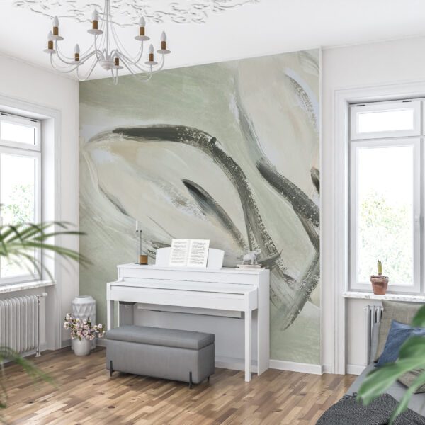 Fotobehang Leafs op canvas