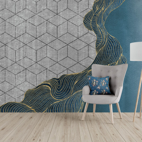 Fotobehang Geometrie en golven