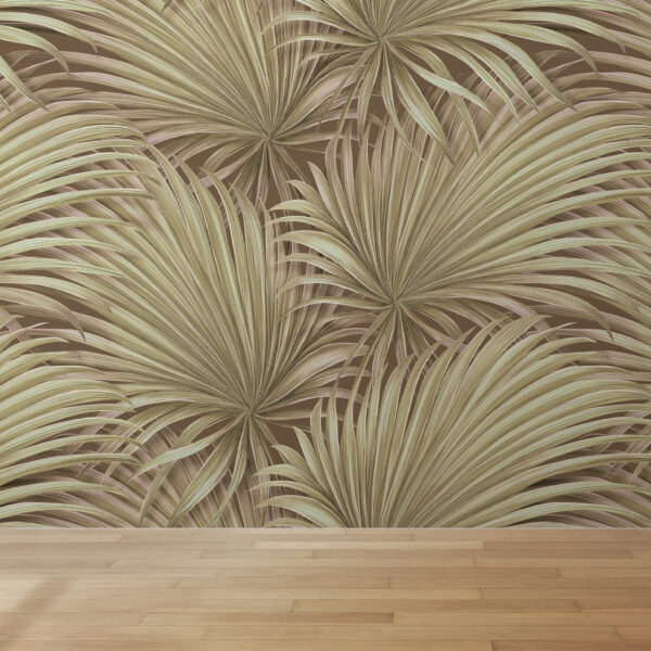 Foto Fotobehang Tropical Gold Leaves