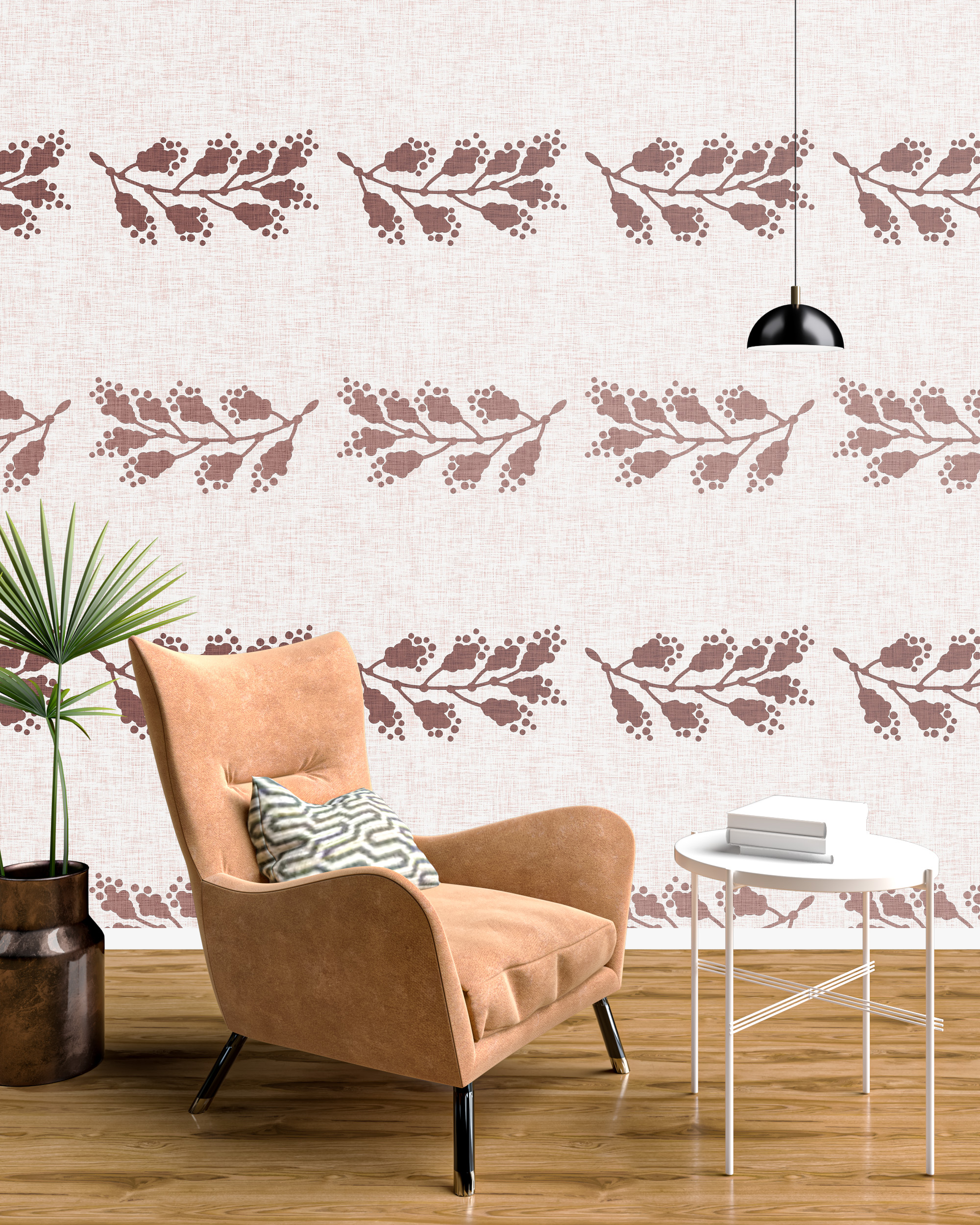 Fotobehang Beige pluimen