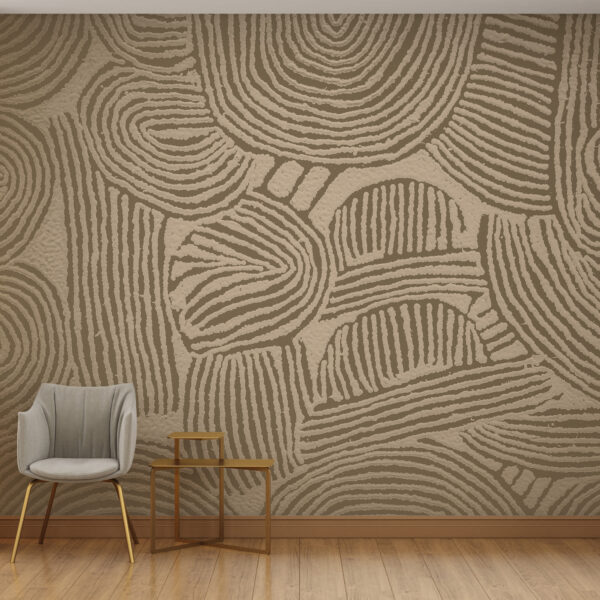 Muurschilderingen in bruin en beige