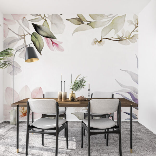 Fotobehang Bloemen met Roze Accent