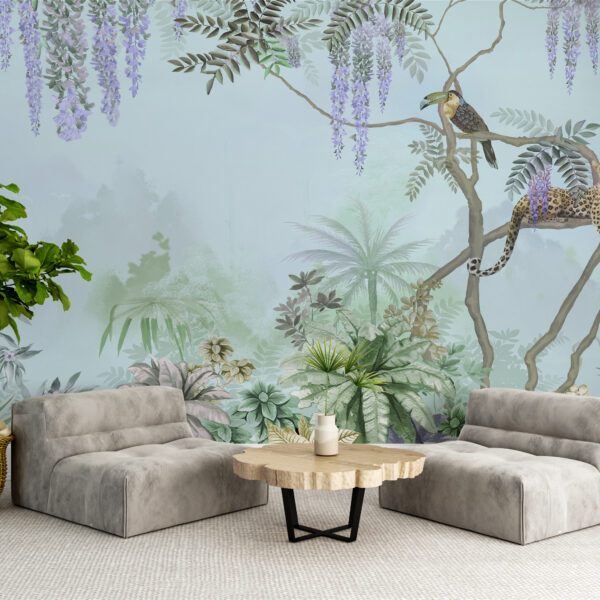 Fotobehang Blauwe jungle