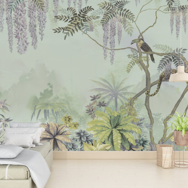 Fotobehang Jungle Beige