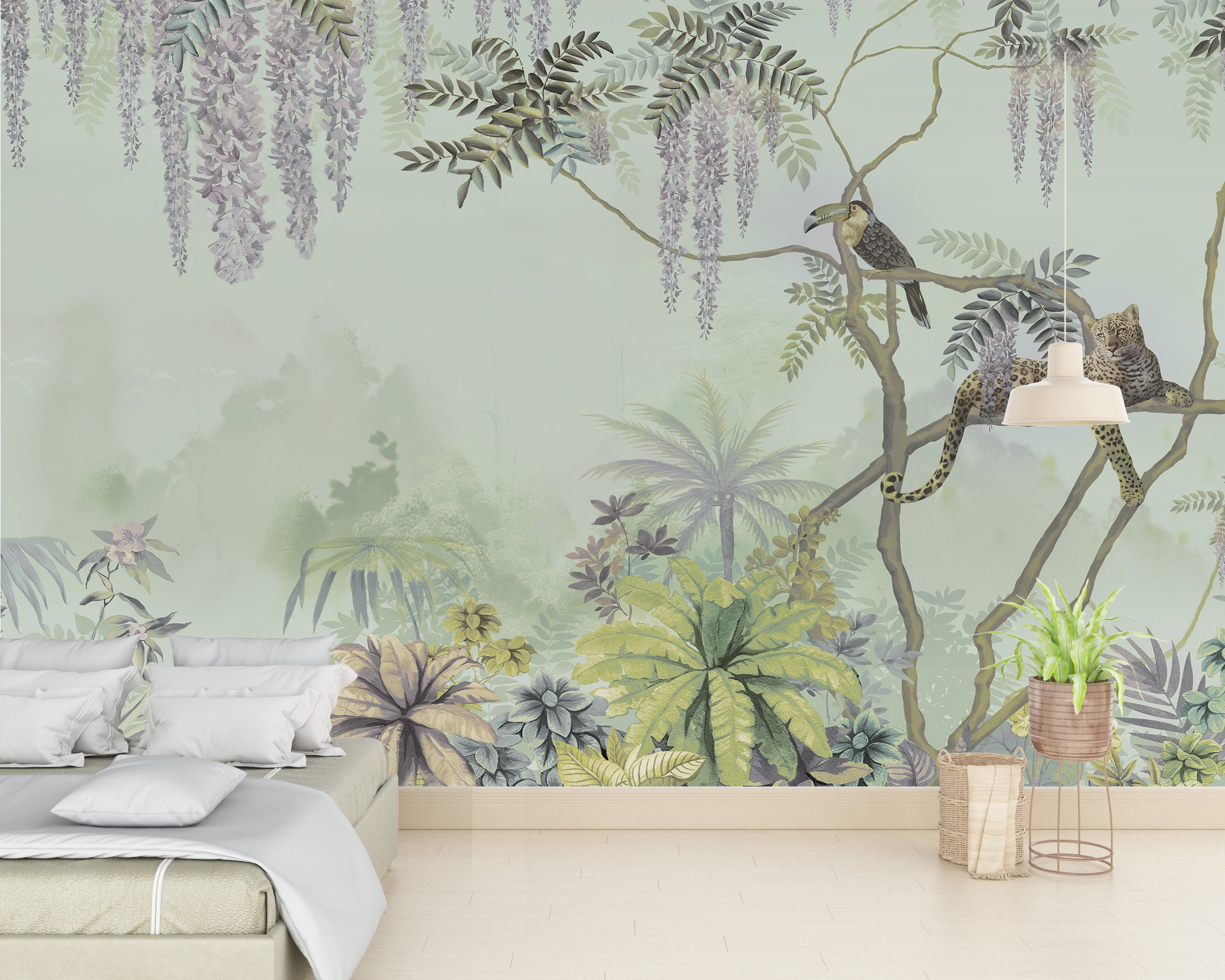 Fotobehang Jungle Beige