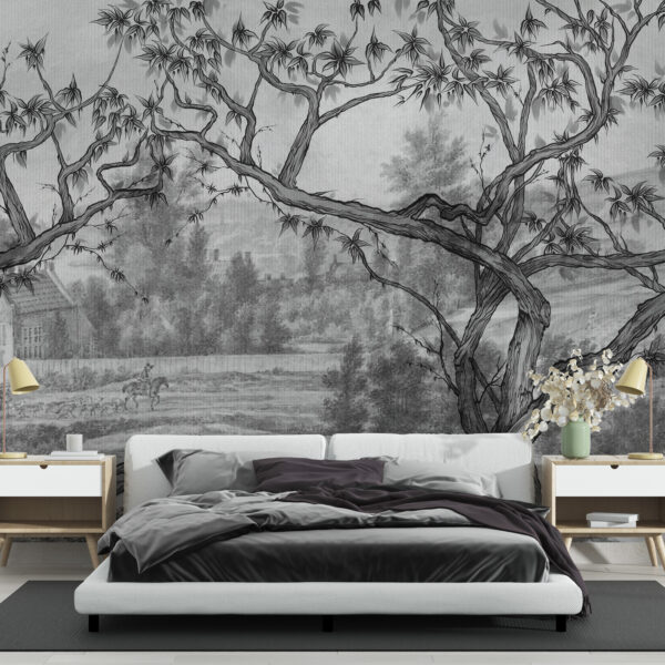 Fotobehang Landschap Zwart Wit