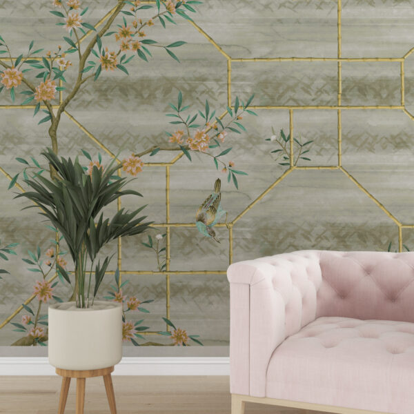 Fotobehang Plantenpatroon