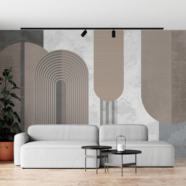 Moderne geometrie muurschildering