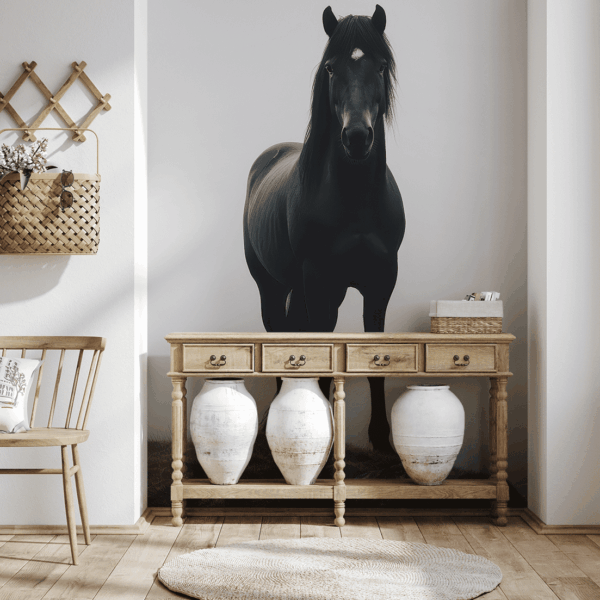 Fotobehang Zwart Paard