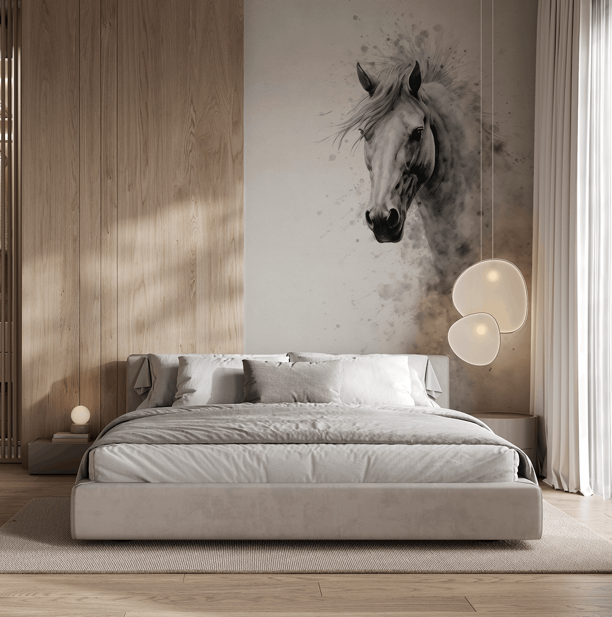 Fotobehang Schaduw van de galop