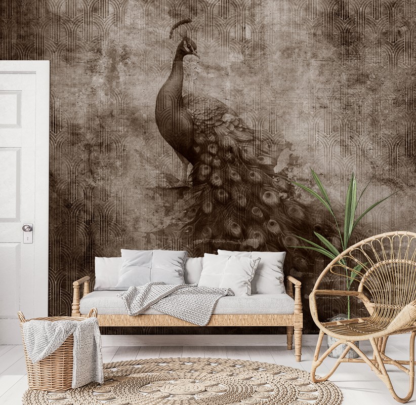 Fotobehang Vintage pauw